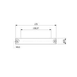 Wałek (pręt) magnetyczny wodoszczelny 25 x 175 / 2 x M6w / N52 - 002