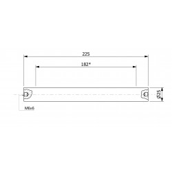 Wałek (pręt) magnetyczny wodoszczelny 25 x 225 / 2 x M6w / N52 - 002