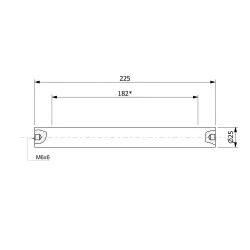 Wałek (pręt) magnetyczny wodoszczelny 25 x 225 / 2 x M6w / N52 - 002