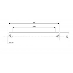 Wałek (pręt) magnetyczny wodoszczelny 51 x 350 / 2 x M10w / N52 - 002