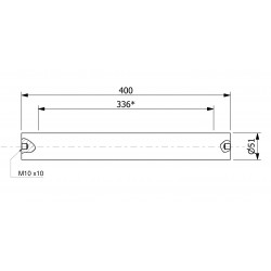 Wałek (pręt) magnetyczny wodoszczelny 51 x 400 / 2 x M10w / N52 - 002