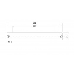 Wałek (pręt) magnetyczny (cienkościenny) wodoszczelny 32 x 250 / 2 x M6w / N52 - 002