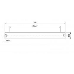 Wałek (pręt) magnetyczny (cienkościenny) wodoszczelny 32 x 300 / 2 x M6w / N52 - 002