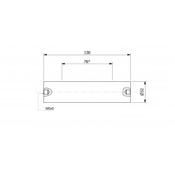 Wałek (pręt) magnetyczny (cienkościenny) wodoszczelny 32 x 130 / 2 x M6w / N52 - 002