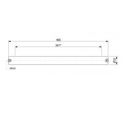 Wałek (pręt) magnetyczny (cienkościenny) wodoszczelny 32 x 400 / 2 x M6w / N52 - 002