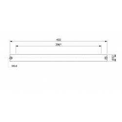 Wałek (pręt) magnetyczny (cienkościenny) wodoszczelny 32 x 450 / 2 x M6w / N52 - 002