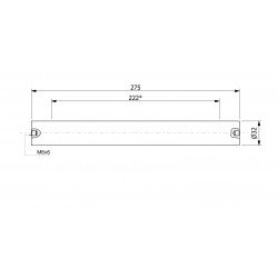 Wałek (pręt) magnetyczny (cienkościenny) wodoszczelny 32 x 275 / 2 x M6w / N52 - 002