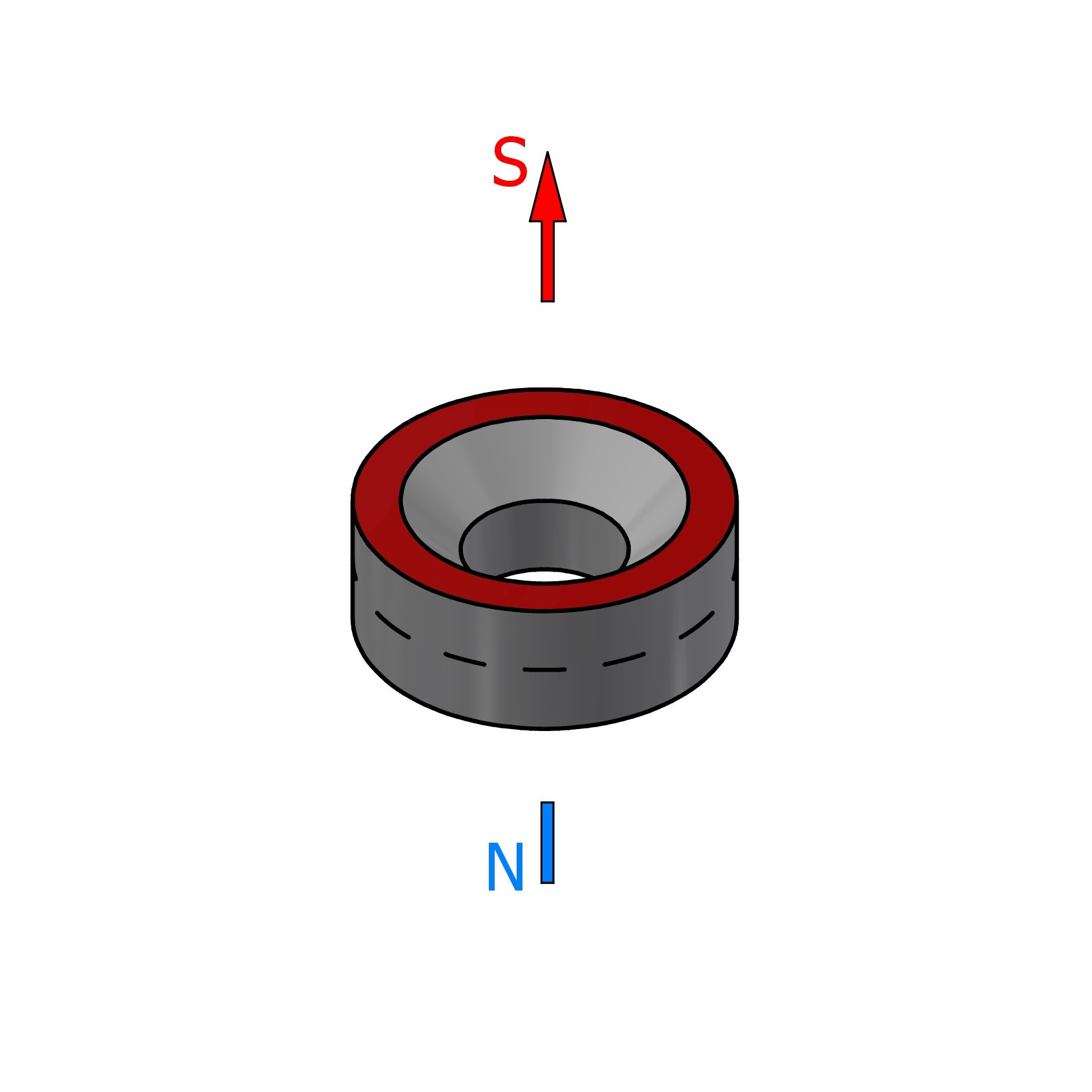 Magnes pod wkręt — ⌀8 mm, ⌀6/⌀3,5 mm, 3 mm