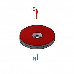 Magnes okrągły, pod wkręt — ⌀25 mm, ⌀7,5/⌀4,5 mm, wys. 5 mm — neodymowy (N38) - 003