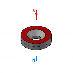 Magnes okrągły, pod wkręt — ⌀12 mm, ⌀7,2/⌀3,6 mm, wys. 3 mm — neodymowy (N38) - 002