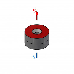 Magnes okrągły, pod wkręt — ⌀18 mm, ⌀7,2/⌀3,6 mm, wys. 10 mm — neodymowy (N42) - 002