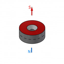 Magnes okrągły, pod wkręt — ⌀25 mm, ⌀10,5/⌀4,3 mm, wys. 10 mm — neodymowy (N42) - 002