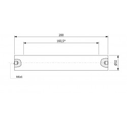 Wałek (pręt) magnetyczny wodoszczelny 32 x 200 / 2 x M6w / T120 / N - 002