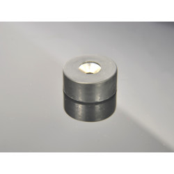 Magnes w gumie, okrągły, z otworem pod wkręt — ⌀21,5 mm, ⌀7,2/⌀3,6 mm, wys. 6,5 mm — neodymowy (N42)