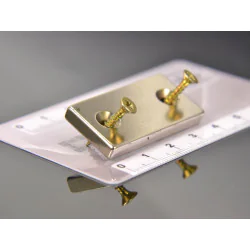 Magnes płytkowy, pod wkręt — 40x20x5 mm — neodymowy (N38) - 0010