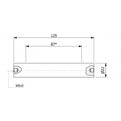 Wałek (pręt) magnetyczny (cienkościenny) wodoszczelny 22x125/2xM5w/N - 002