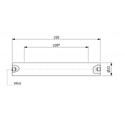 Wałek (pręt) magnetyczny (cienkościenny) wodoszczelny 22x150/2xM5w/N - 002