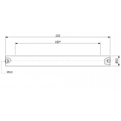 Wałek (pręt) magnetyczny (cienkościenny) wodoszczelny 22x225/2xM5w/N - 002