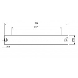 Wałek (pręt) magnetyczny (cienkościenny) wodoszczelny 32x225/2xM6w/N - 002