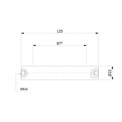 Wałek (pręt) magnetyczny wodoszczelny 22x125/2xM6w/N - 002