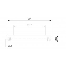 Wałek (pręt) magnetyczny wodoszczelny 22x150/2xM6w/N - 002