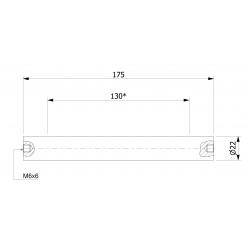 Wałek (pręt) magnetyczny wodoszczelny 22x175/2xM6w/N - 002