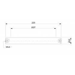 Wałek (pręt) magnetyczny wodoszczelny 25 x 225 / 2 x M6w / N - 002