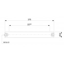 Wałek (pręt) magnetyczny wodoszczelny 32 x 275 / 2 x M10w / N - 002