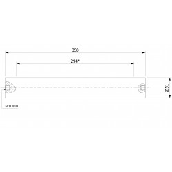 Wałek (pręt) magnetyczny wodoszczelny 51 x 350 / 2 x M10w / N - 002