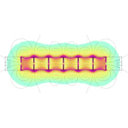 Wałek (pręt) magnetyczny wodoszczelny 40 x 250 / 2 x M10w / N - 008