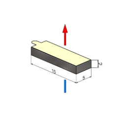 Magnes samoprzylepny, płytkowy — wymiary 15x5x2 mm — klej 3M — neodymowy (N38) - 002