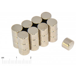 Magnes neodymowy — średnica ⌀8 mm, grubość 6 mm — materiał N38