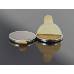 Magnes samoprzylepny, okrągły — średnica ⌀10 mm, wys. 1 mm — klej 3M — neodymowy - 003
