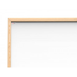 Tablica suchościeralna magnetyczna biała 100 x 80 cm rama drewniana naturalna - 004
