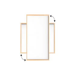 Tablica suchościeralna magnetyczna biała 150x100 cm rama drewniana naturalna - 004