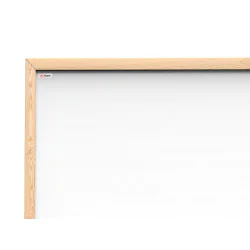 Tablica suchościeralna magnetyczna biała 150x100 cm rama drewniana naturalna - 005