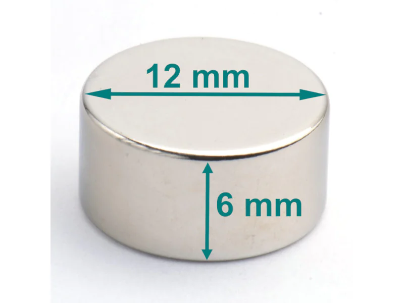 magnes neodymowy 12x6