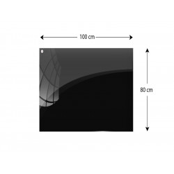 Szklana tablica magnetyczna 100x80 cm CZARNA - 002