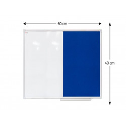 Tablica COMBI suchościeralna magnetyczna filcowa 60x40 cm niebieska rama aluminiowa + gratis - 002