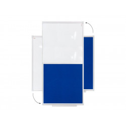 Tablica COMBI suchościeralna magnetyczna filcowa 60x40 cm niebieska rama aluminiowa + gratis - 004
