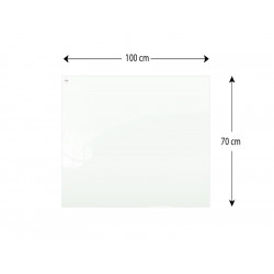 Szklana tablica magnetyczna 100x70 cm CLASSIC BIAŁA - 002
