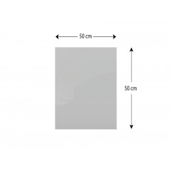 Tablica szklana magnetyczna szara, jasny szary 50x50cm - bezramowa tablica szklana, szkło hartowane na magnesy neodymowe - 002