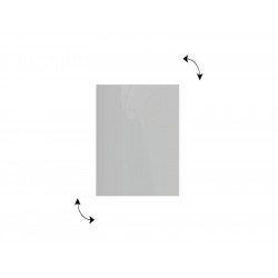 Tablica szklana magnetyczna szara, jasny szary 50x50cm - bezramowa tablica szklana, szkło hartowane na magnesy neodymowe - 003