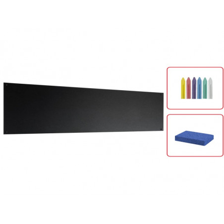 Panel magnetyczny kredowy czarny 90x30cm – tablica czarna kredowa bezramowa + gratis