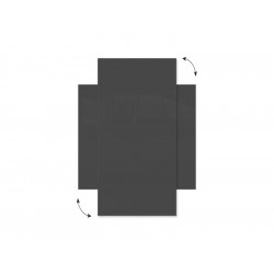 Tablica szklana magnetyczna ciemna szara 100x80cm - bezramowa tablica szklana, szkło hartowane na magnesy neodymowe - 004