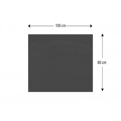 Tablica szklana magnetyczna ciemna szara 100x80cm - bezramowa tablica szklana, szkło hartowane na magnesy neodymowe - 002