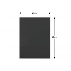 Tablica szklana magnetyczna ciemna szara 45x45 cm - bezramowa tablica szklana, szkło hartowane na magnesy neodymowe - 002