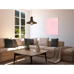 Tablica szklana magnetyczna Bubblegum pink 45x45cm - bezramowa tablica szklana, szkło hartowane na magnesy neodymowe - 006