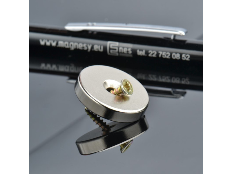 magnes okrągły pod wkręt neodymowy fi25mm enes