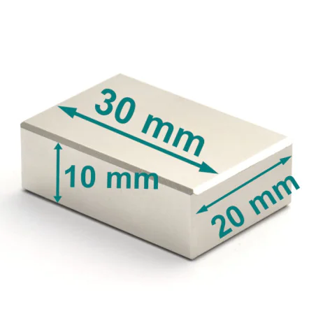 Magnes neodymowy 30x20x10 płytkowy N38